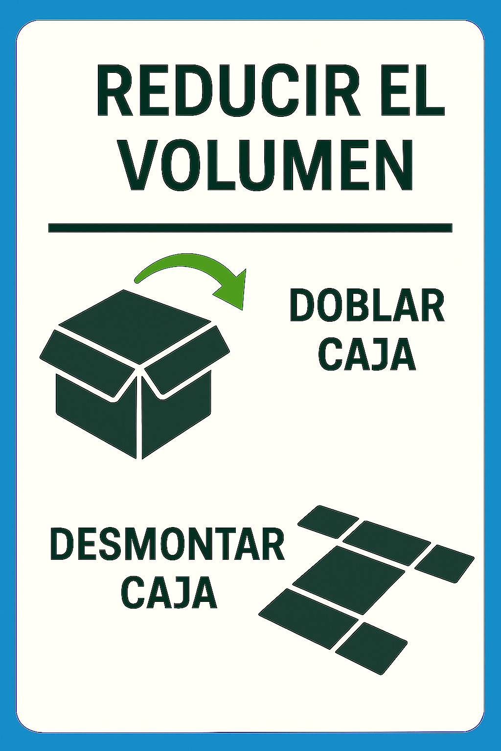 Reducir el volumen antes de reciclar