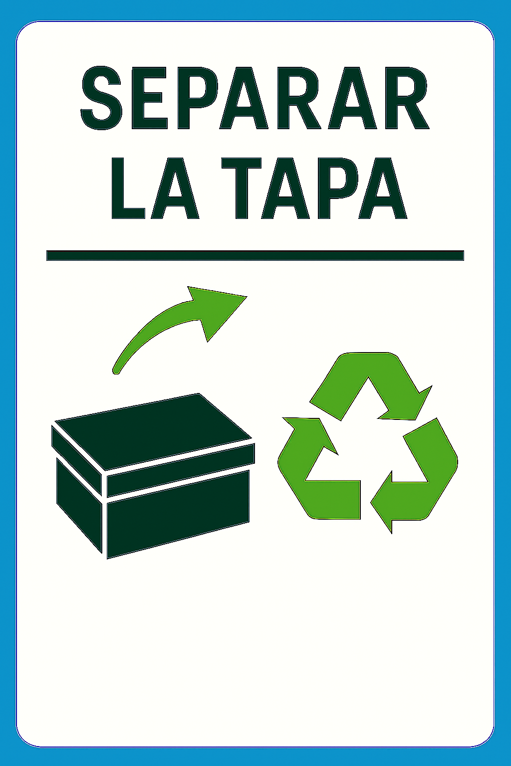 Separar la tapa antes de reciclar