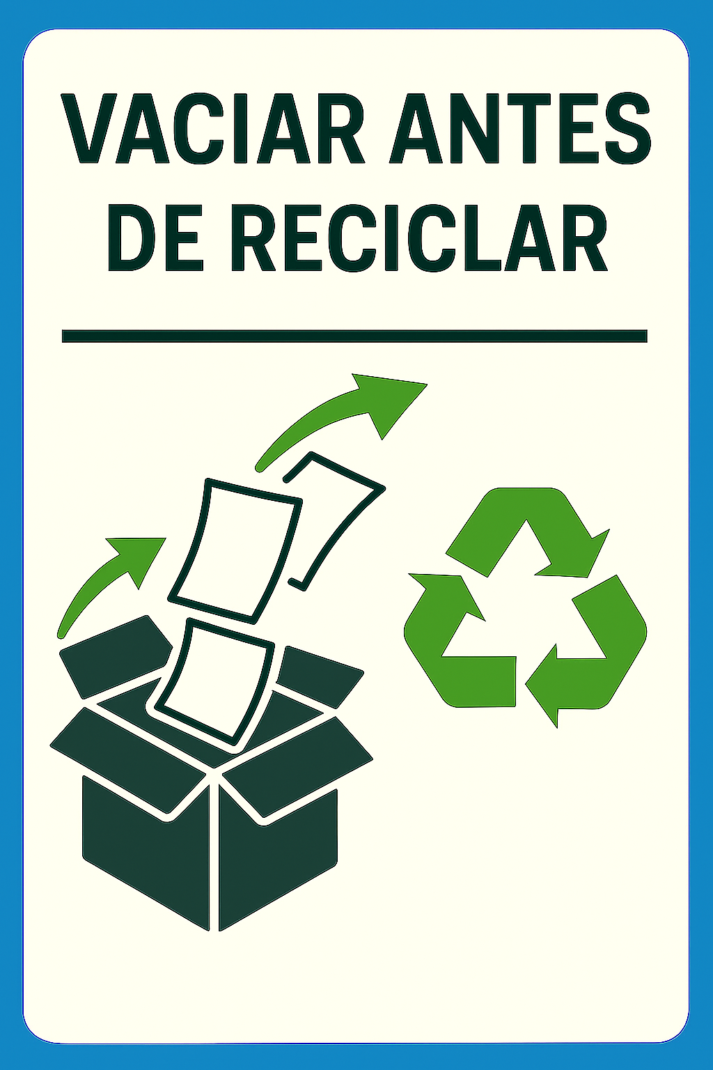 Vaciar caja antes de reciclar